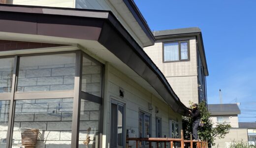 岩見沢市で雪害屋根修繕工事